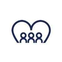 Three person heart icon